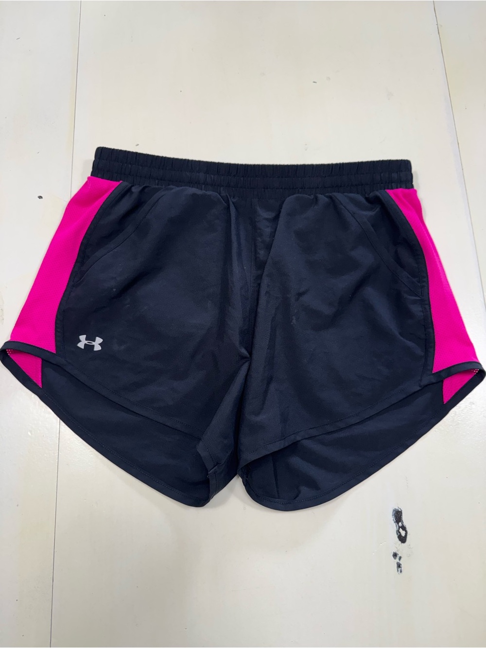 Under Armour Black Pink Ribbon Athletic Shorts⁠